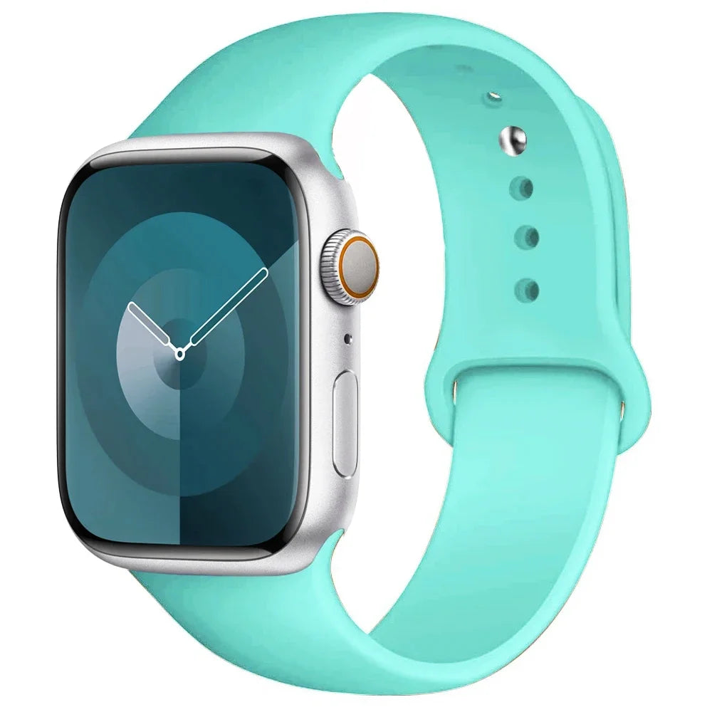 (Silicone Band ONLY) 
For Apple Watch strap 44mm 45mm 40mm 41mm 42-38mm 45 mm