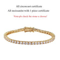 Smyoue 18k Gold Plated Moissanite Tennis Bracelet for Women 3/4/5mm 
Classic 925 Sterling Silver Certified Bracelet for Men